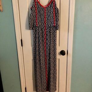 Maxi Dress with Neon Stripe